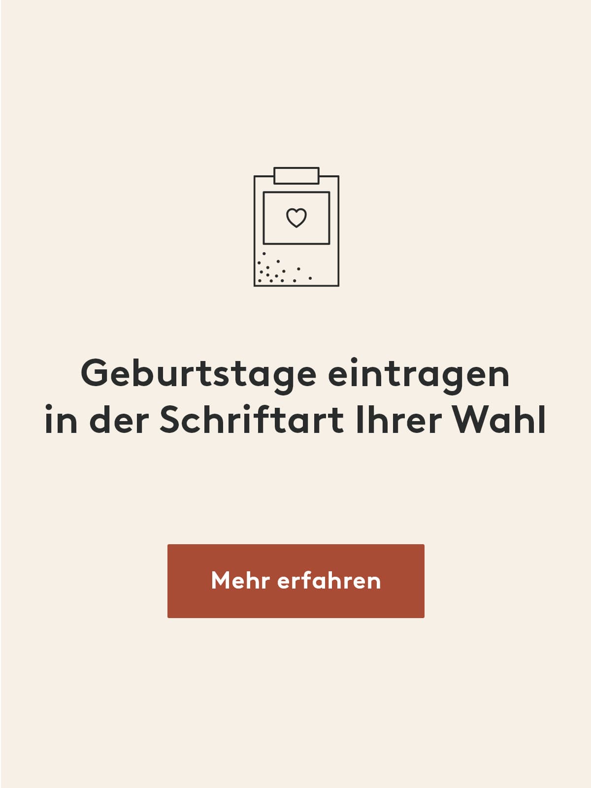 Geburtstage eintragen