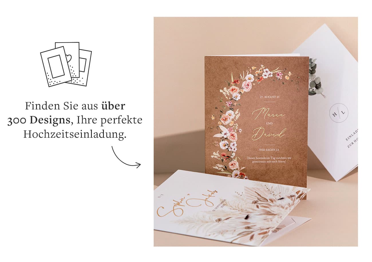 Designvielfalt für Ihre Hochzeit