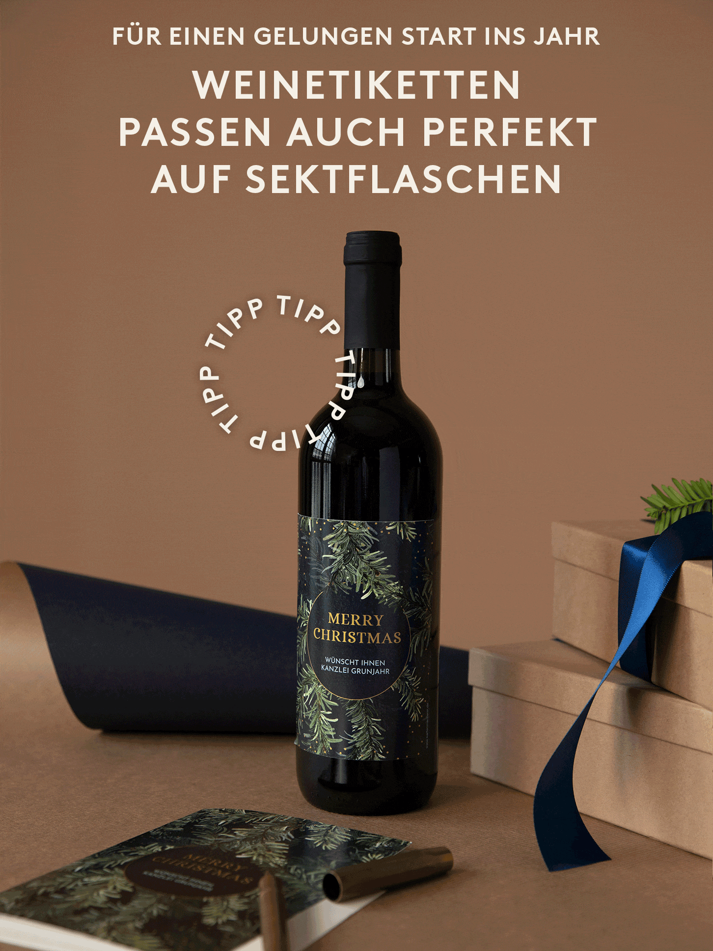 Sektflaschen im passendem Design 