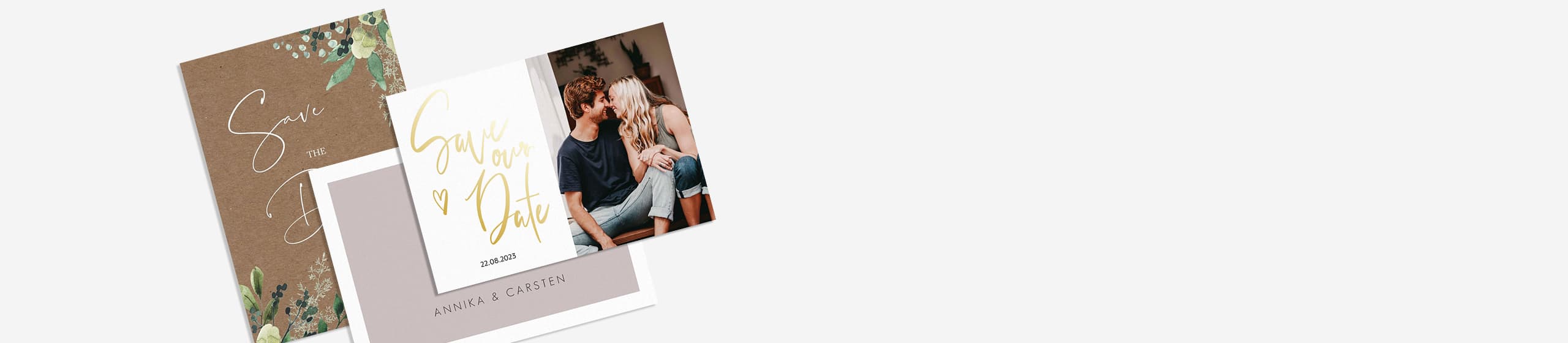 Hochzeit-Save-the-Date-Musterkarte