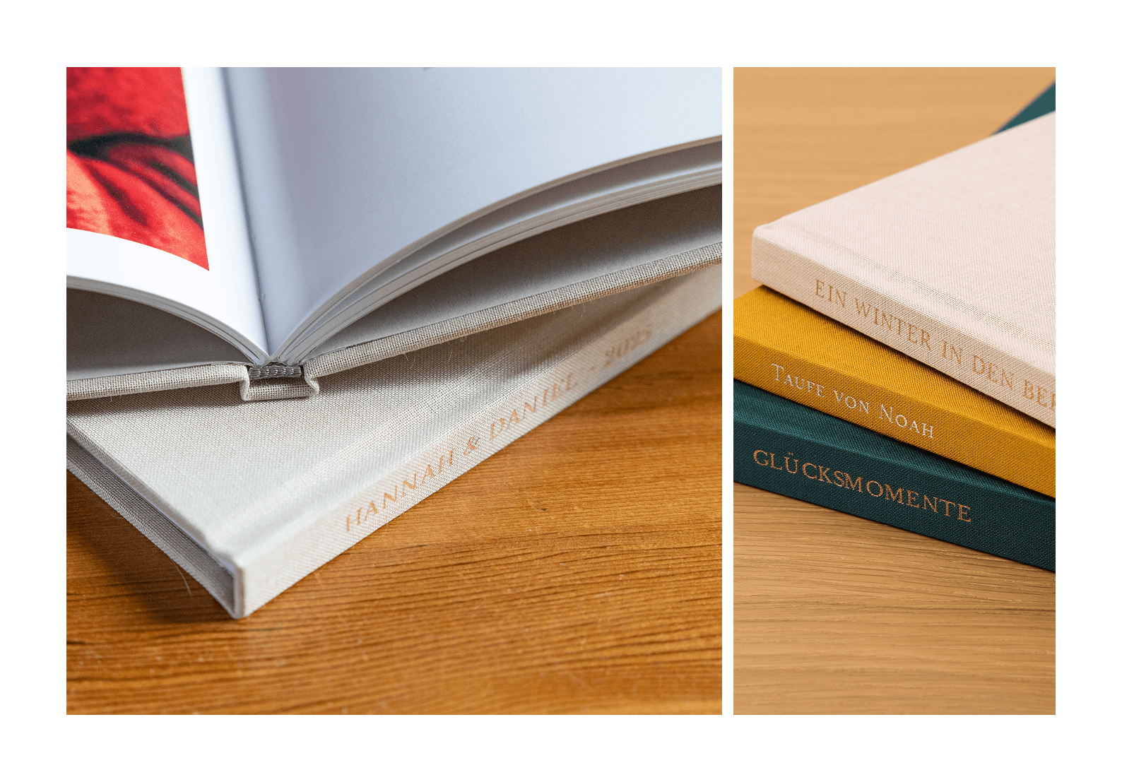 Fotobücher mit Stoffeinband in bester Qualität