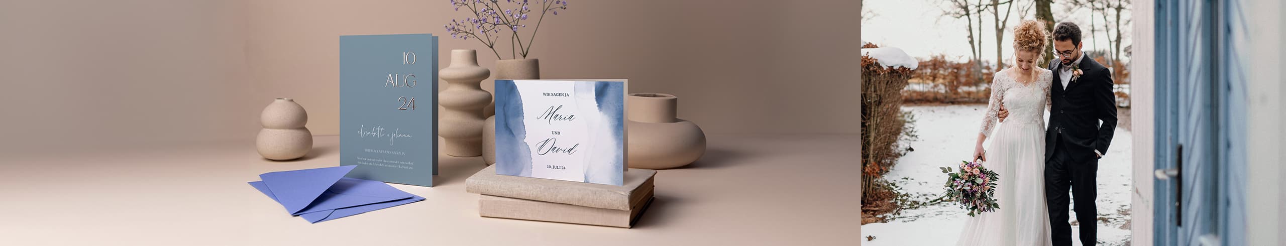 Hochzeitseinladungen Kraftpapier