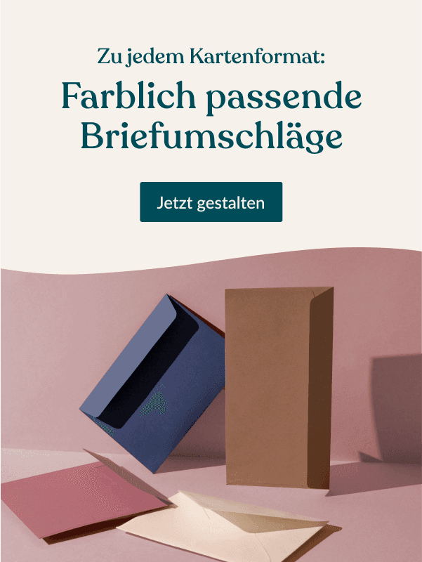 Passende Briefumschläge
