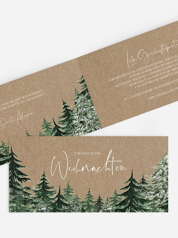 Warm Wintertrees Kraftpapier