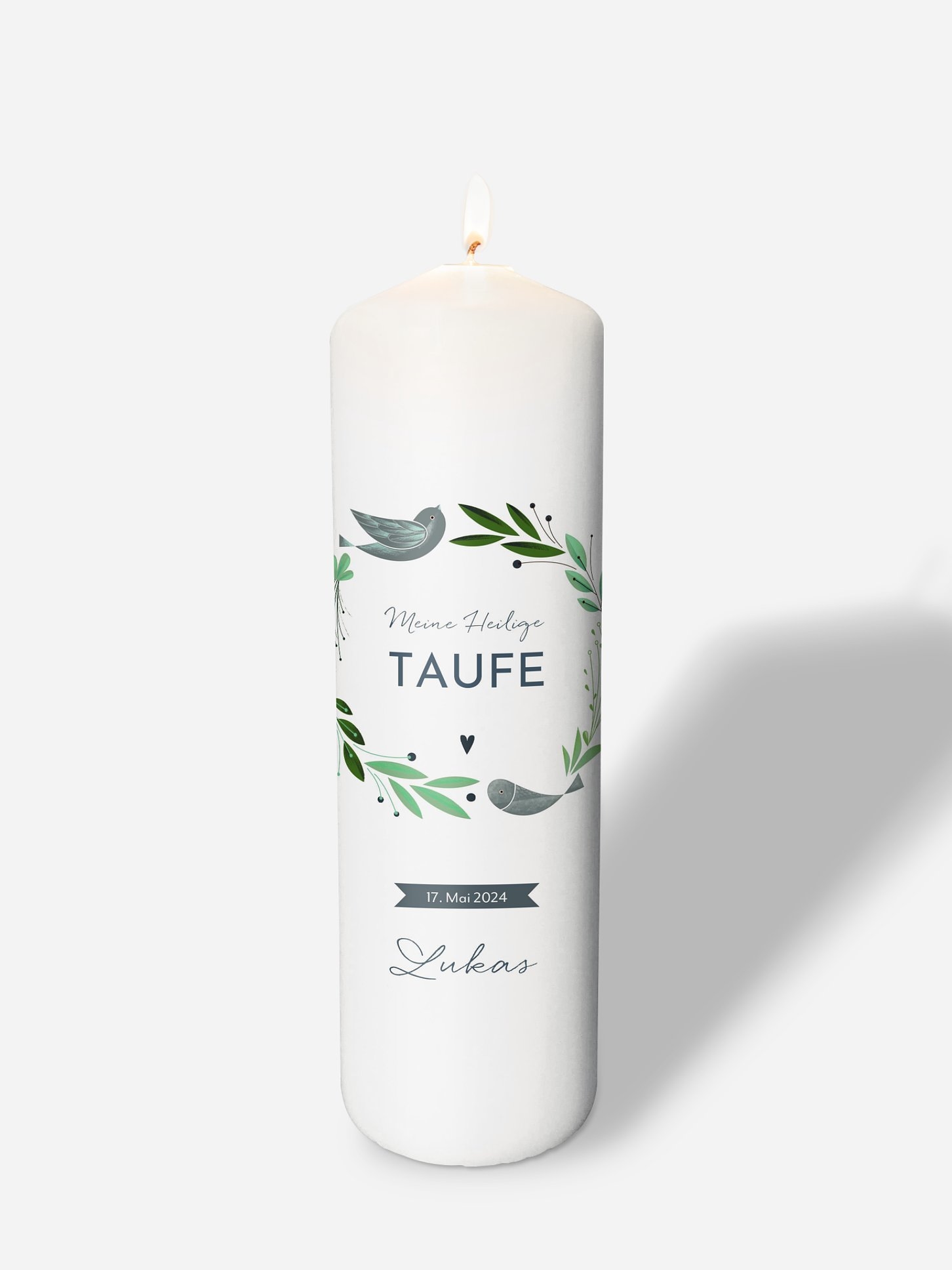 Taufkerze Vogelnest