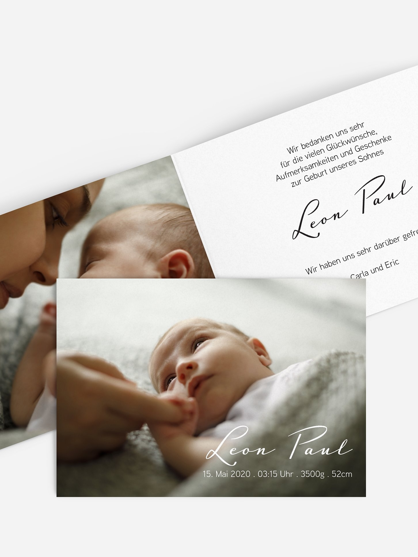 Geburtskarte Simple Love