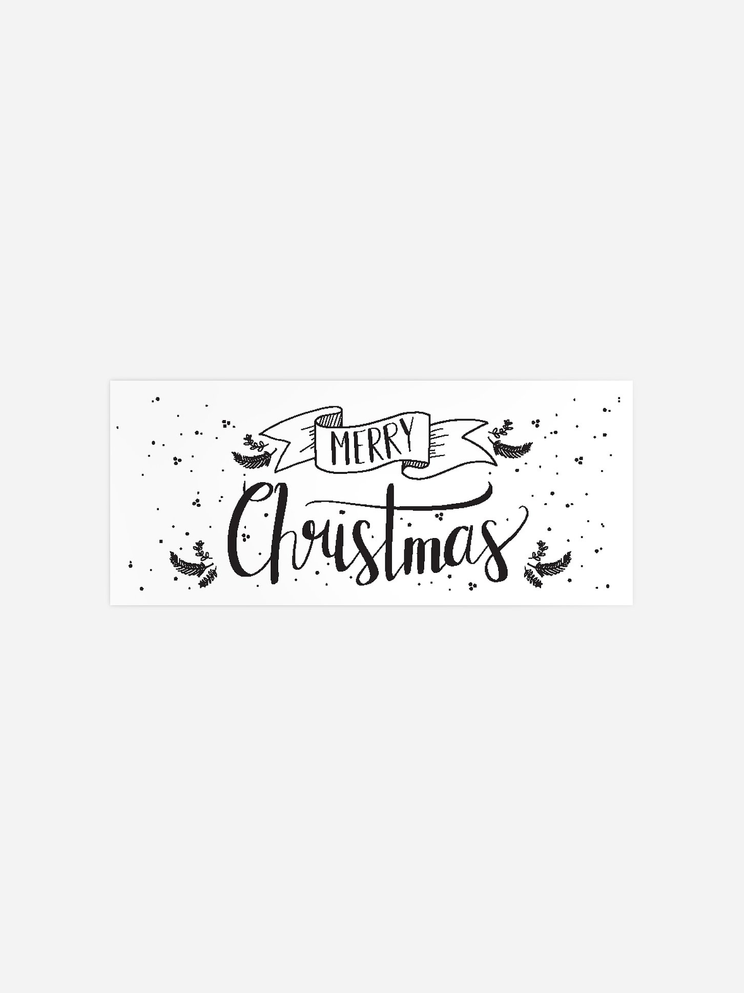 Geschenkaufkleber Weihnachten Lettering Christmas
