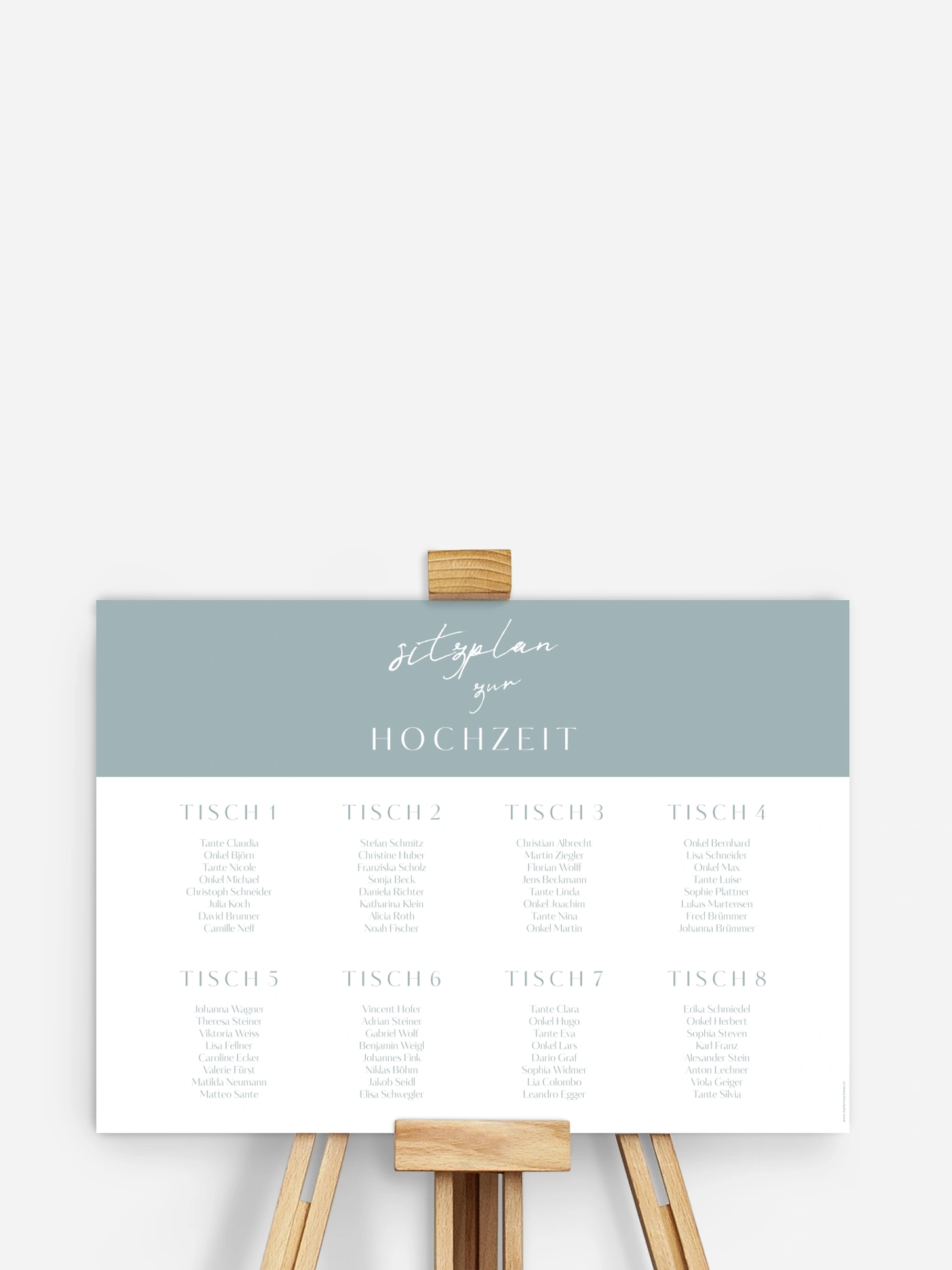 Sitzplan Plakat Purely