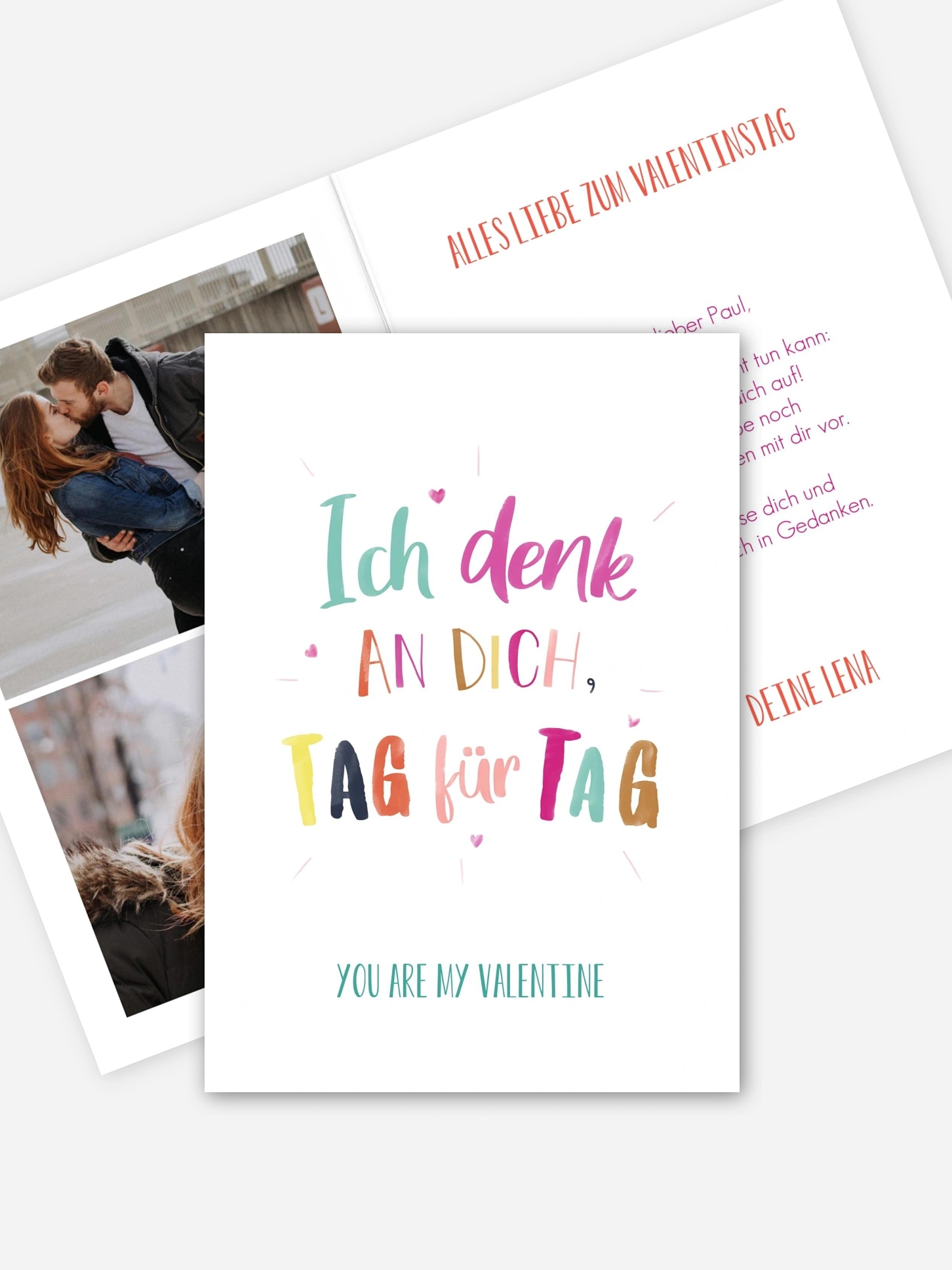 Karte zum Valentinstag Tag für Tag