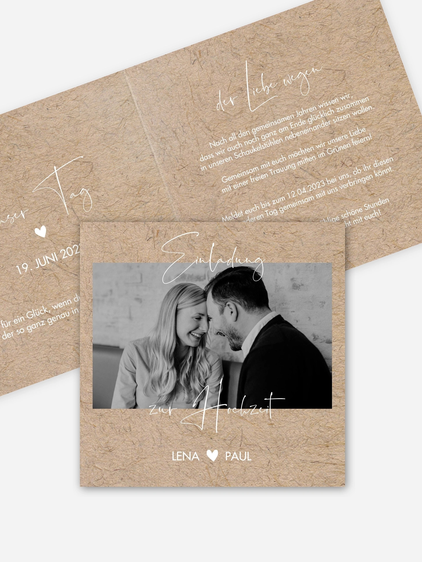 Hochzeitseinladung Crafty