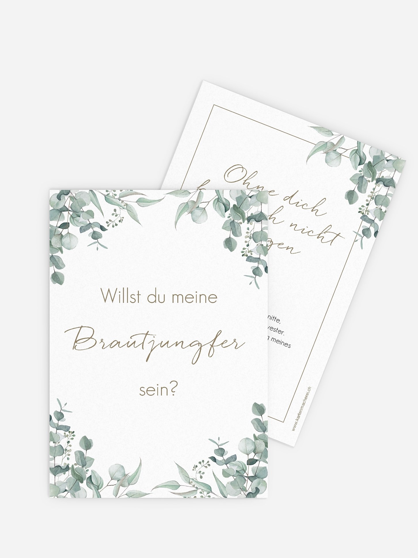 Trauzeugenkarten Soft Greenery