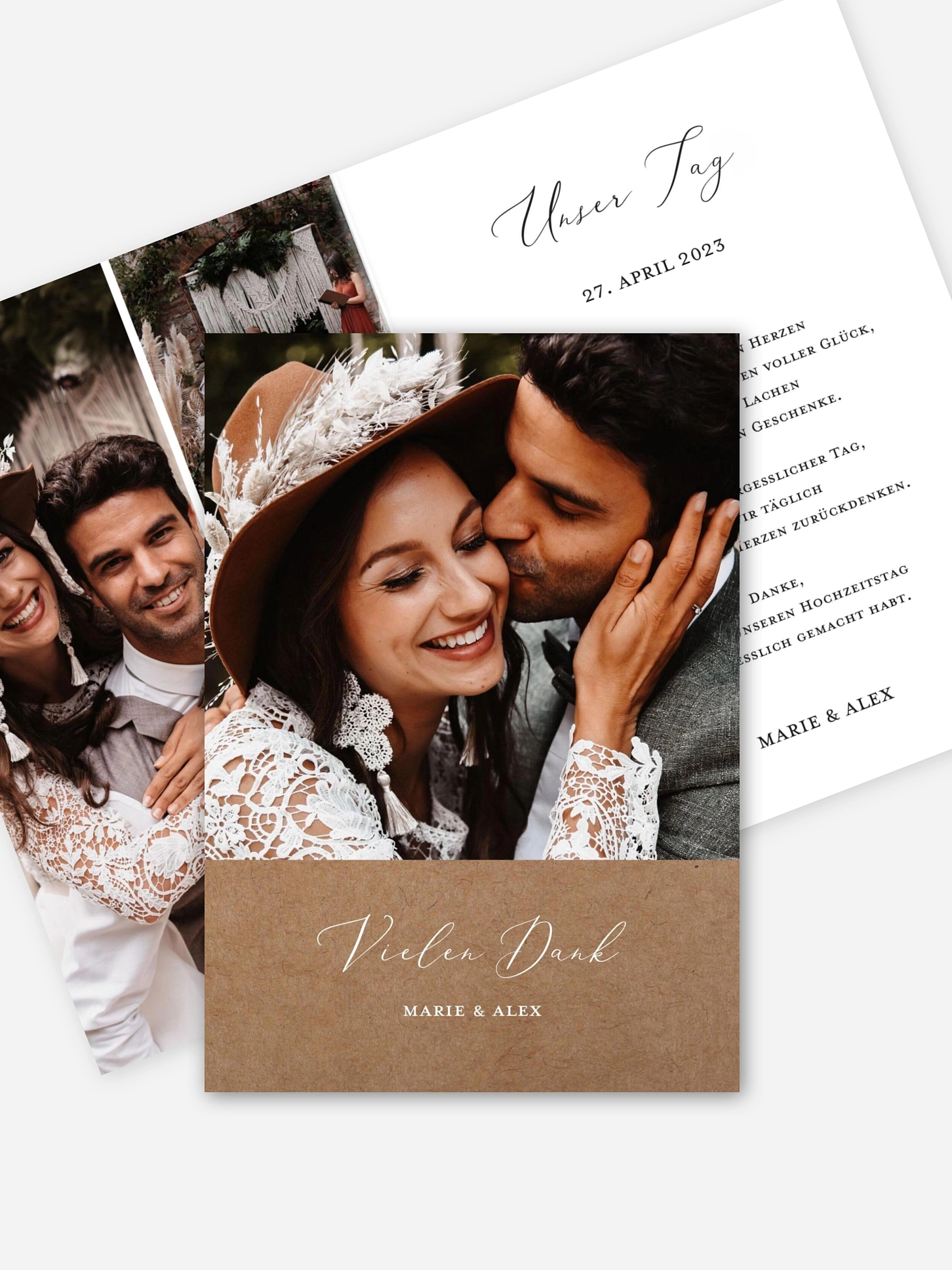Dankeskarte Hochzeit Romantic Family