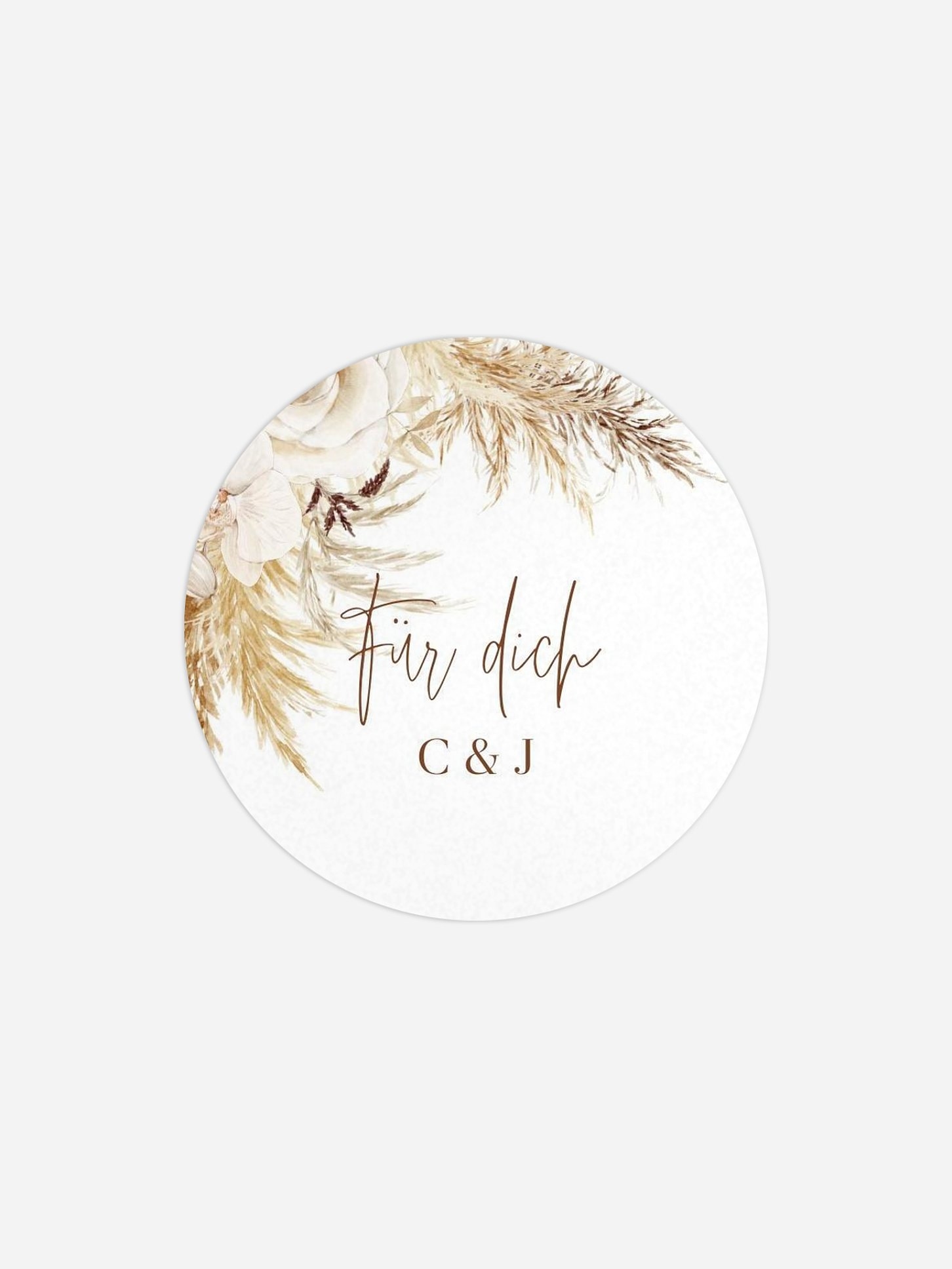 Geschenkaufkleber Hochzeit Elegant Boho