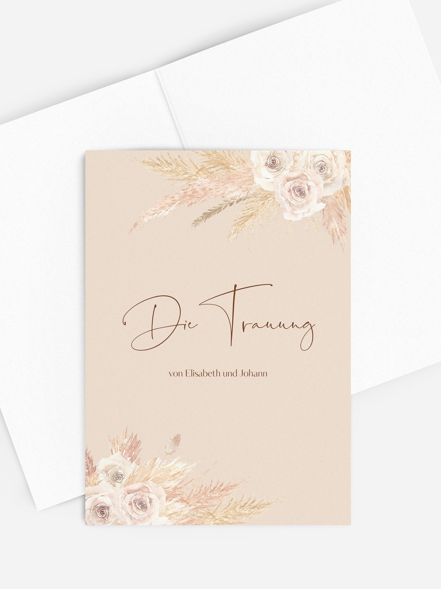 Kirchenheft Hochzeit Dreamy Pampas