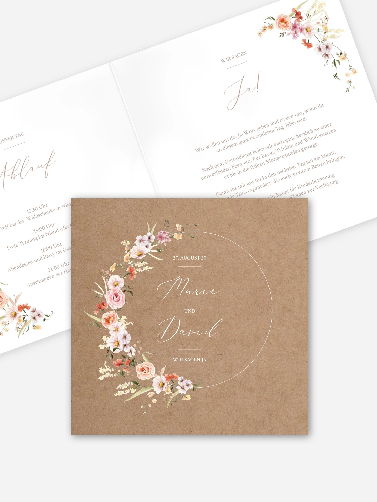 Hochzeitseinladung Flora