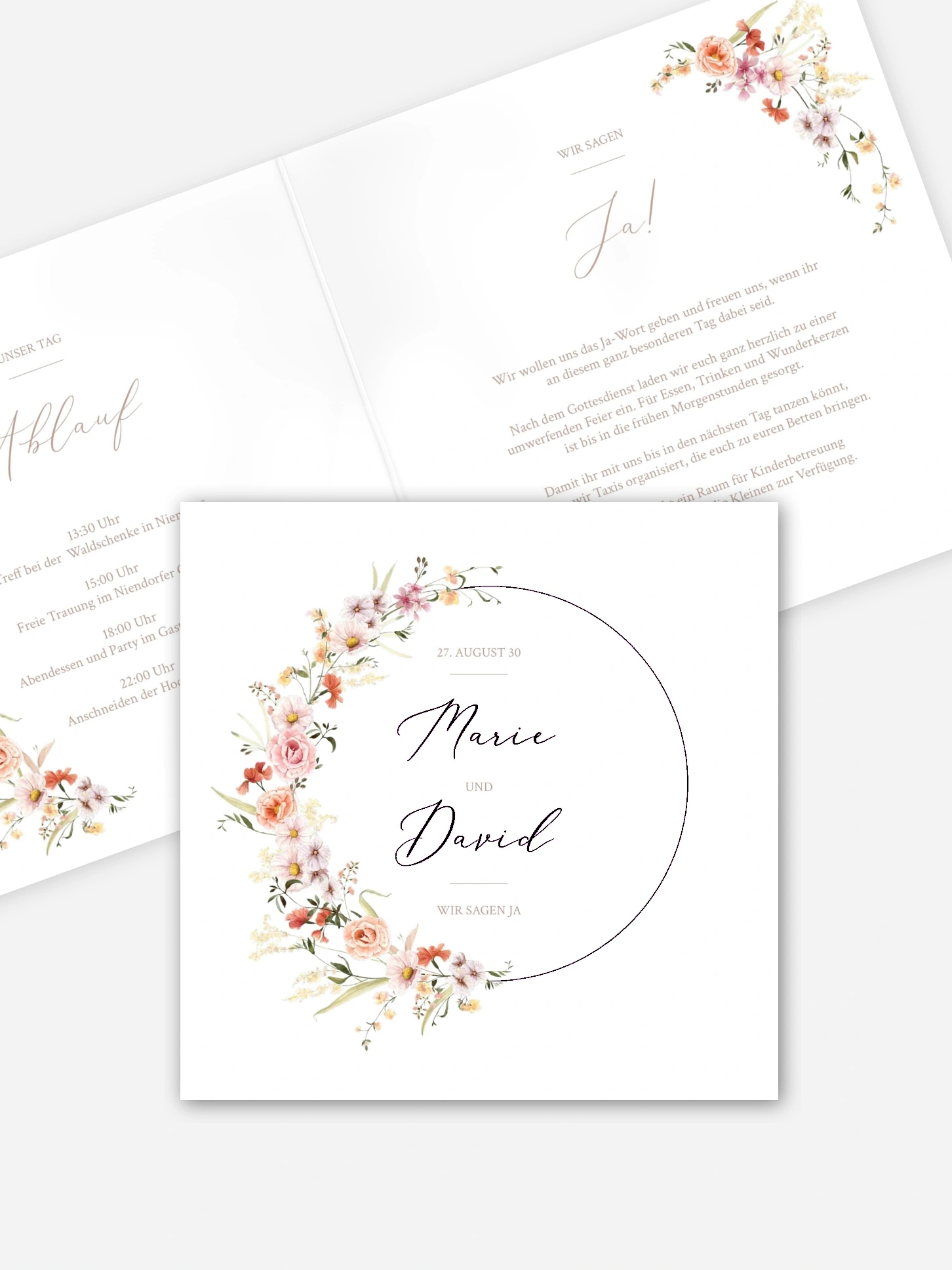 Hochzeitseinladung Flora