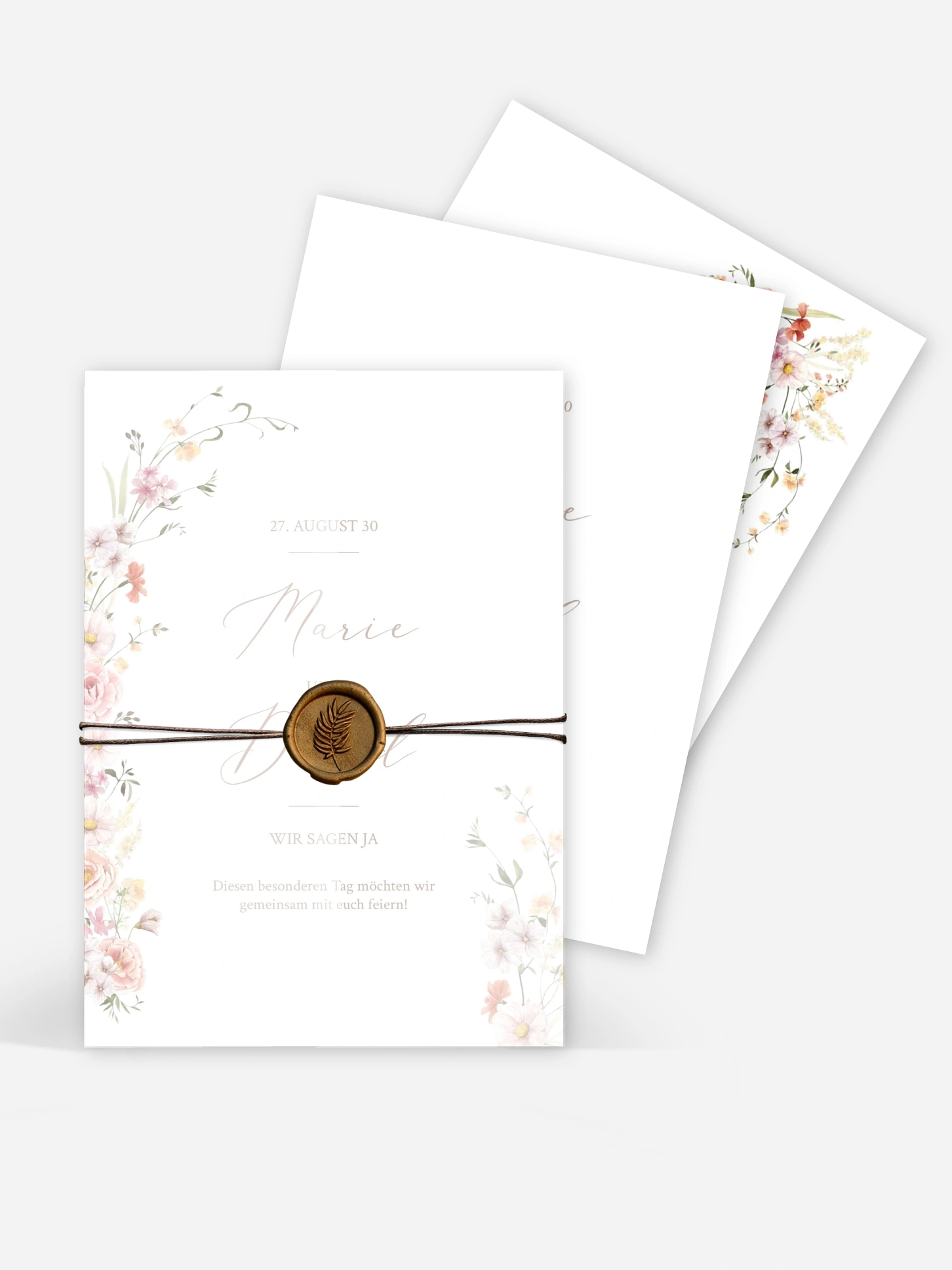 Hochzeitseinladung Flora