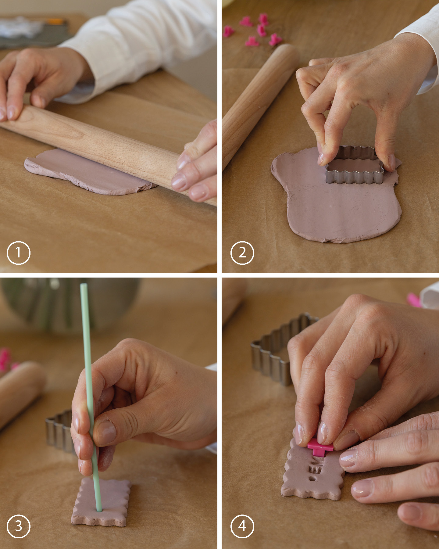 Schritt-für-Schritt-Anleitung für DIY-Anhänger aus Medelliermasse 