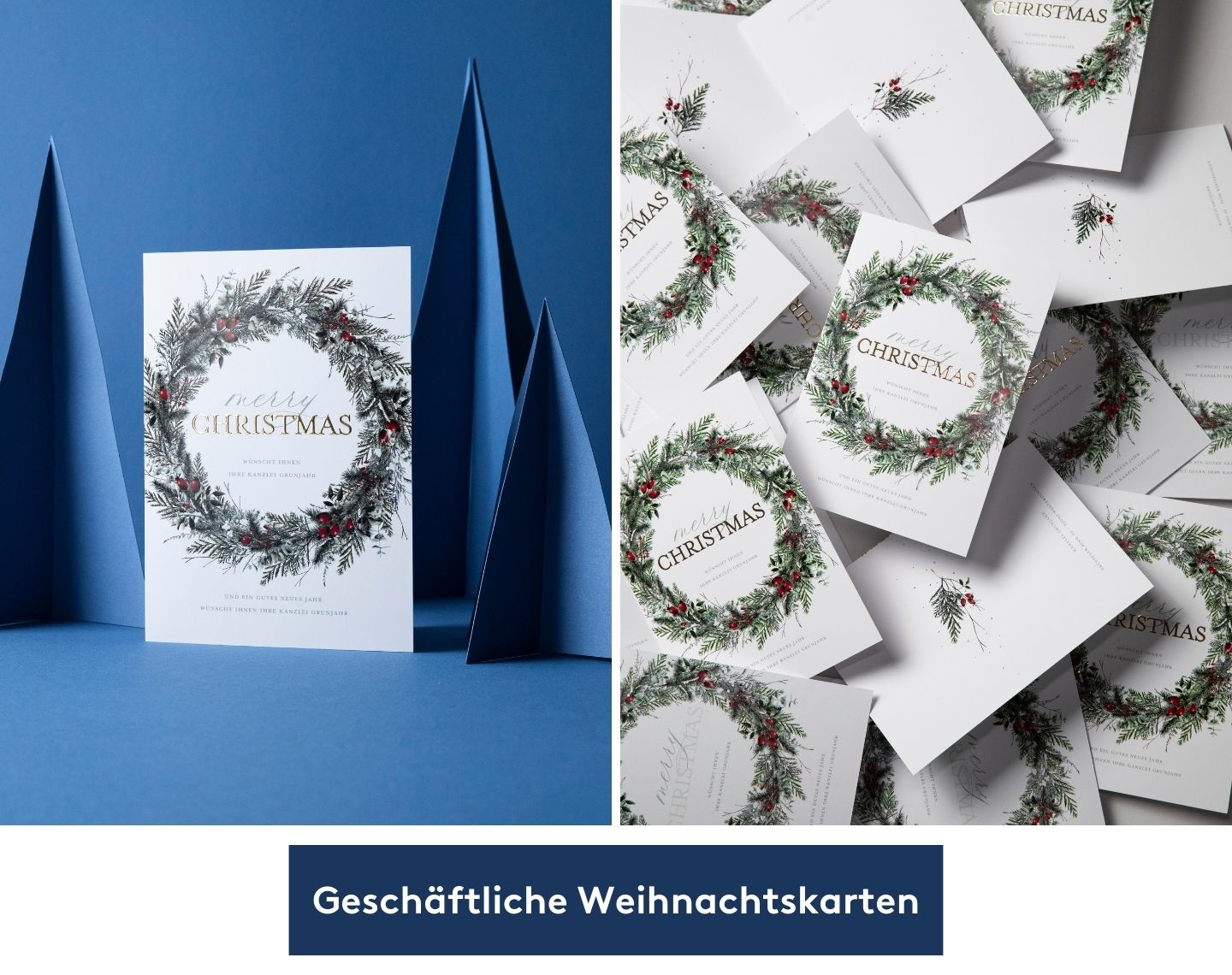 Geschäftliche Weihnachtskarten.