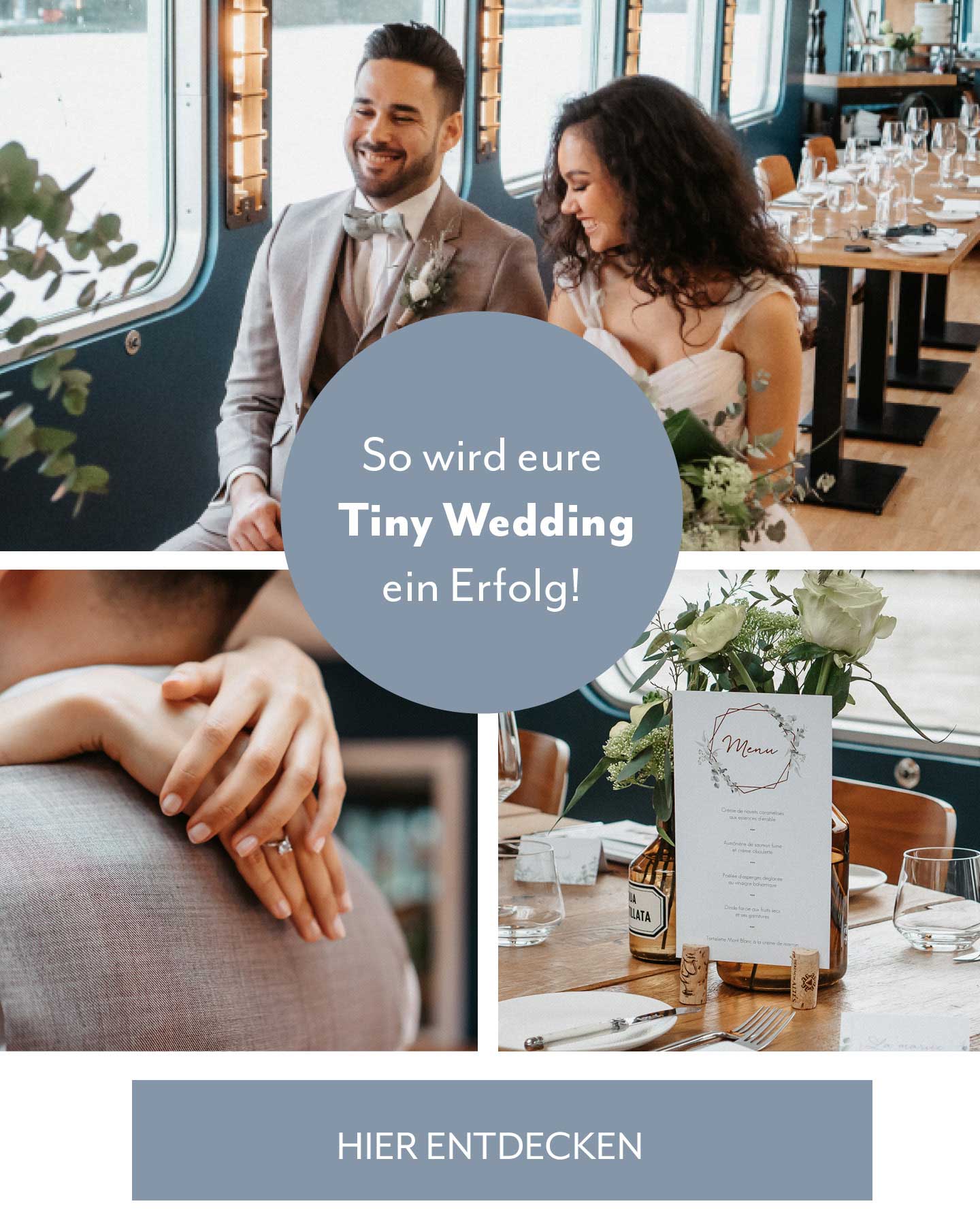 Paar feiert Tiny Wedding