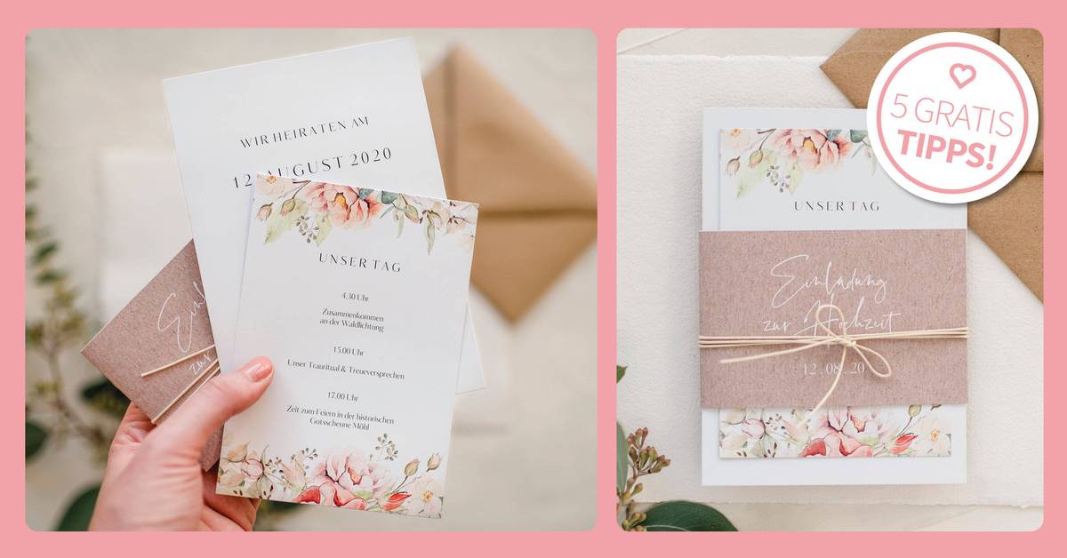 Hochzeitseinladung die wichtigsten Tipps für gelungene Karten