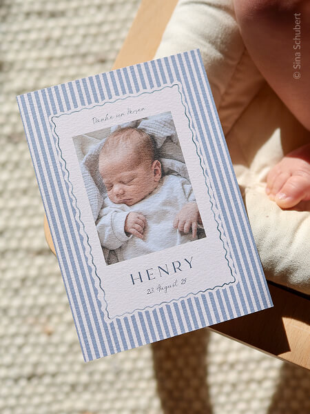 Geburtskarte Little Stripes