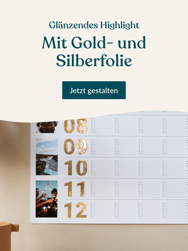 Gold- oder Silberfolie Veredelung