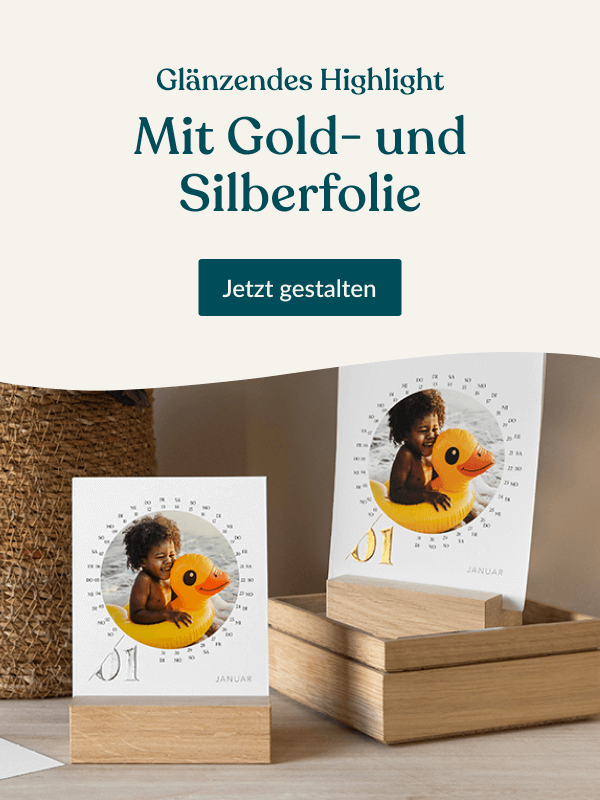 Gold- oder Silberfolie Veredelung