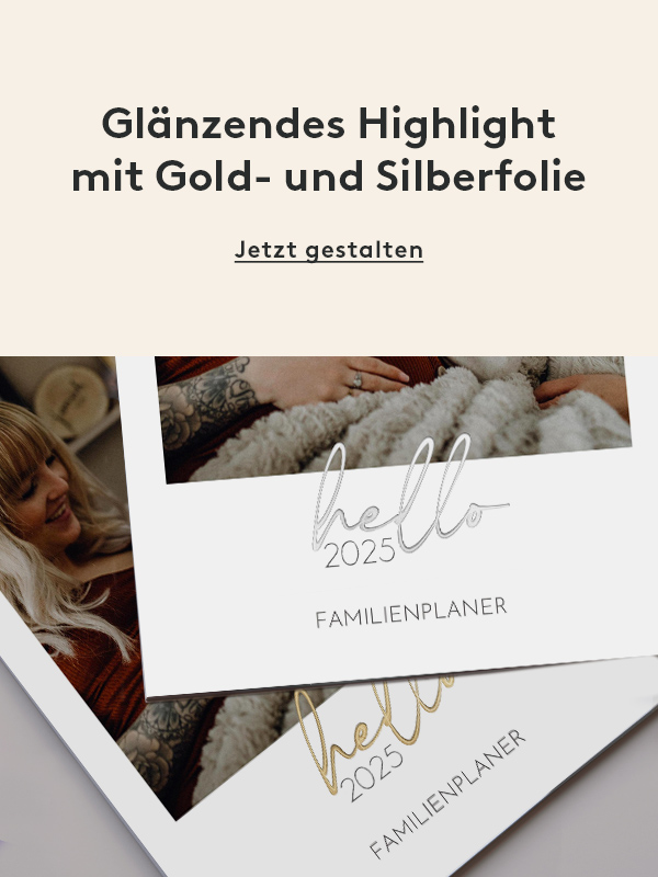 Gold- oder Silberfolie Veredelung