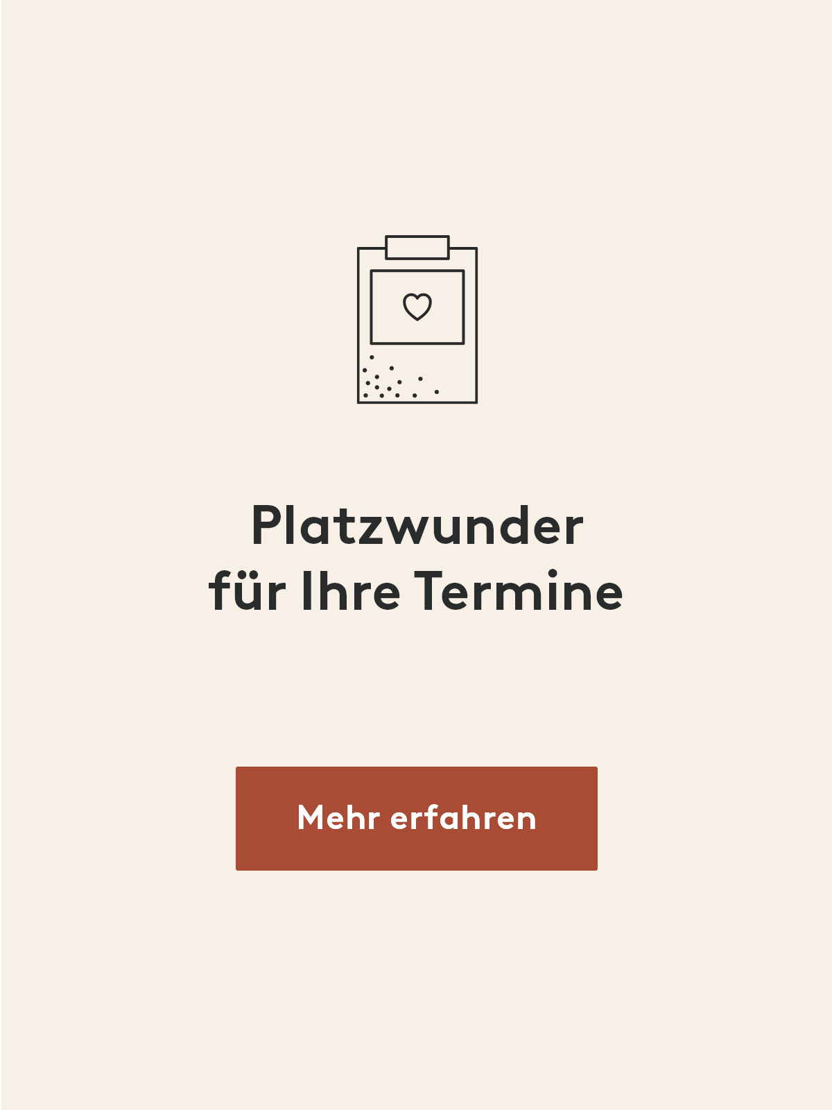 Viel Platz für alles Wichtige Termine