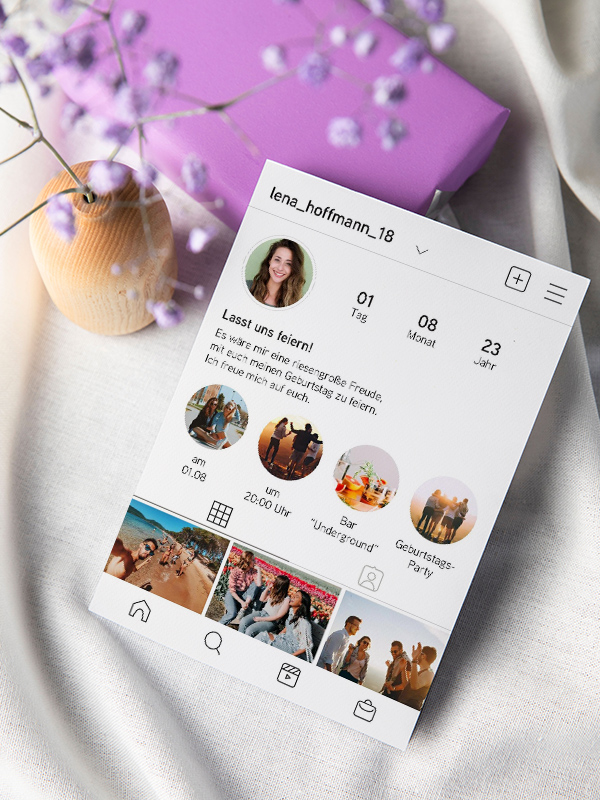 EINLADUNG 18. GEBURTSTAG Like and Follow