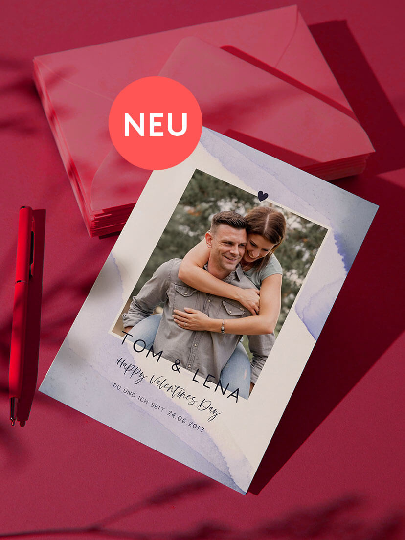 Karte zum Valentinstag Hey Love